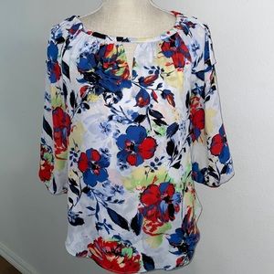 Nygard floral blouse size 8 petite